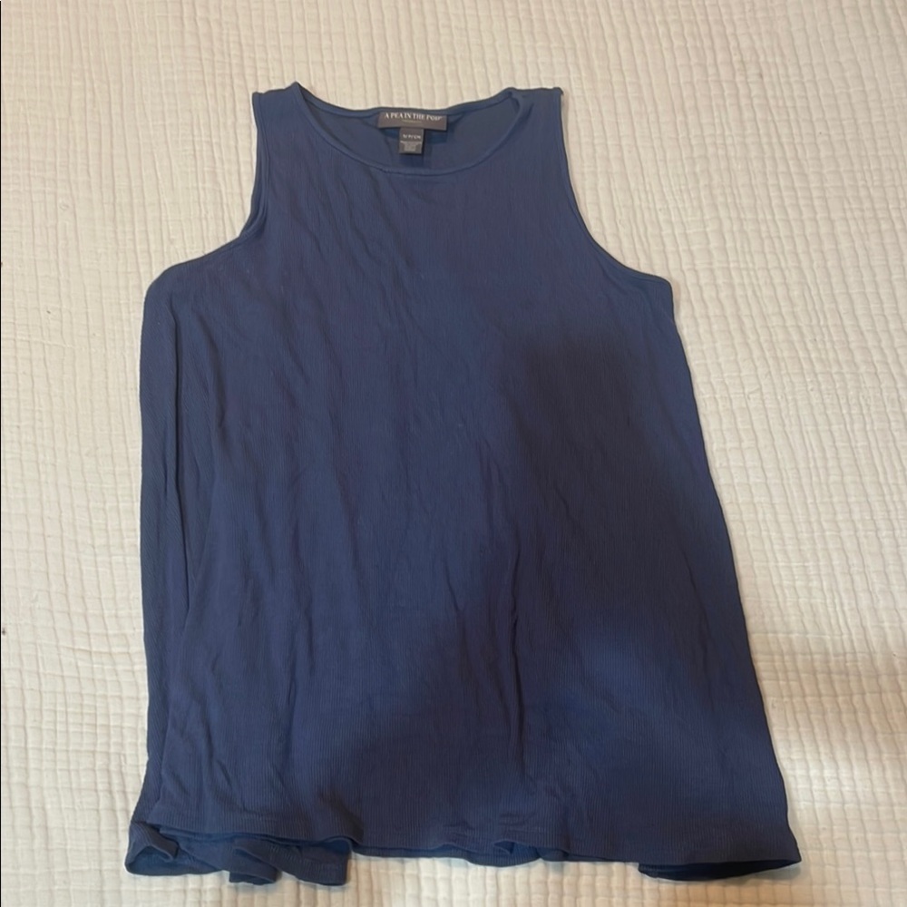 A Pea in the Pod Blue Relaxed Tank Top